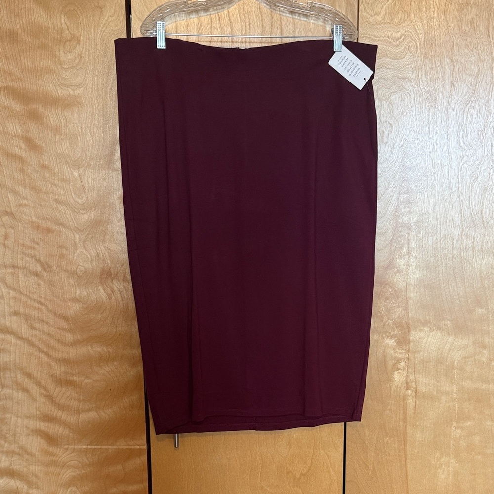 Eloquii Deep Burgundy Pencil Skirt